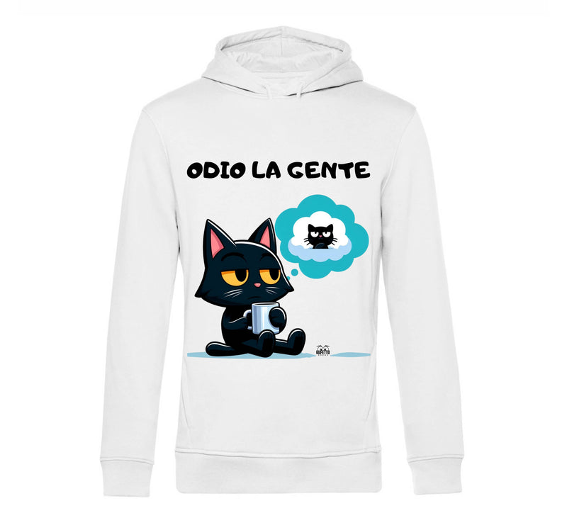 Felpa donna GATTO ODIO ( GO88356987 ) - Gufetto Brand 