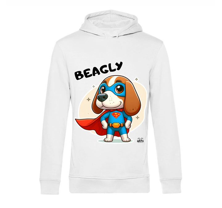 Felpa donna BEAGLY SUPER EROE ( BE2385746985 ) - Gufetto Brand 