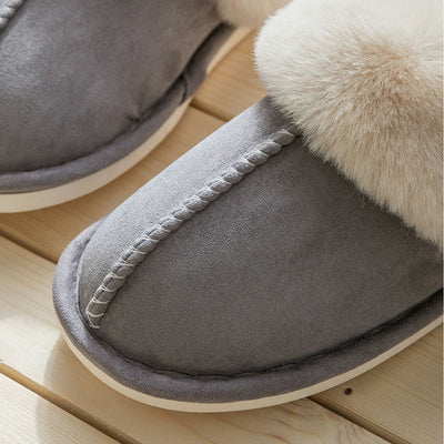 Pantofole in peluche per la casa Scarpe da donna in cotone per l'autunno e l'inverno - Gufetto Brand 