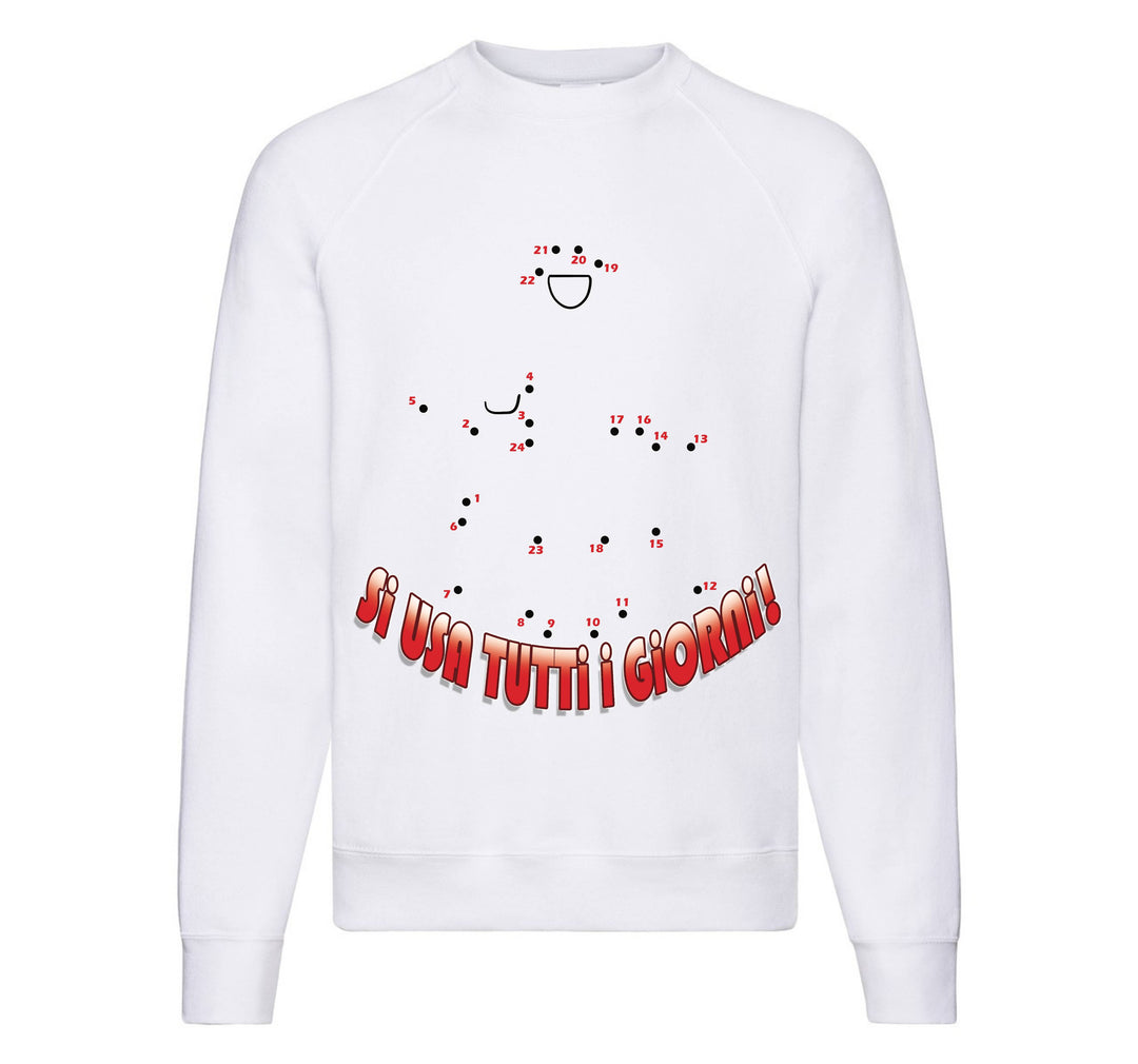Felpa Classic Uomo Donna Unisci i Puntini ( DITO MEDIO ) ( AR56091234 ) - Gufetto Brand 