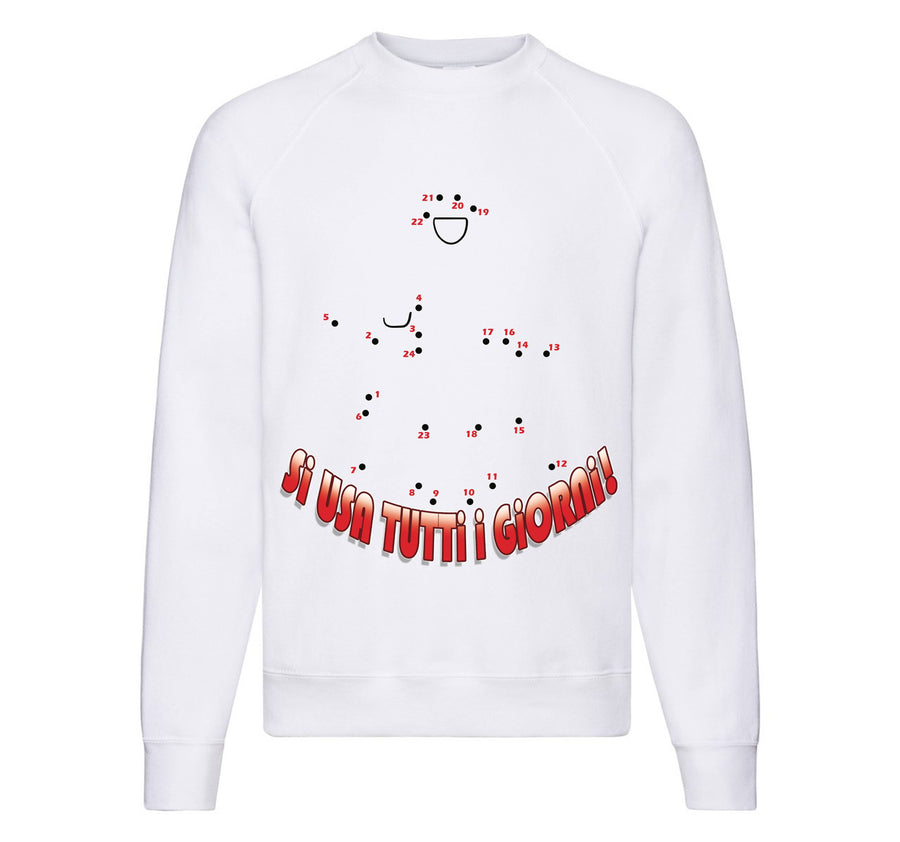 Felpa Classic Uomo Donna Unisci i Puntini ( DITO MEDIO ) ( AR56091234 ) - Gufetto Brand 