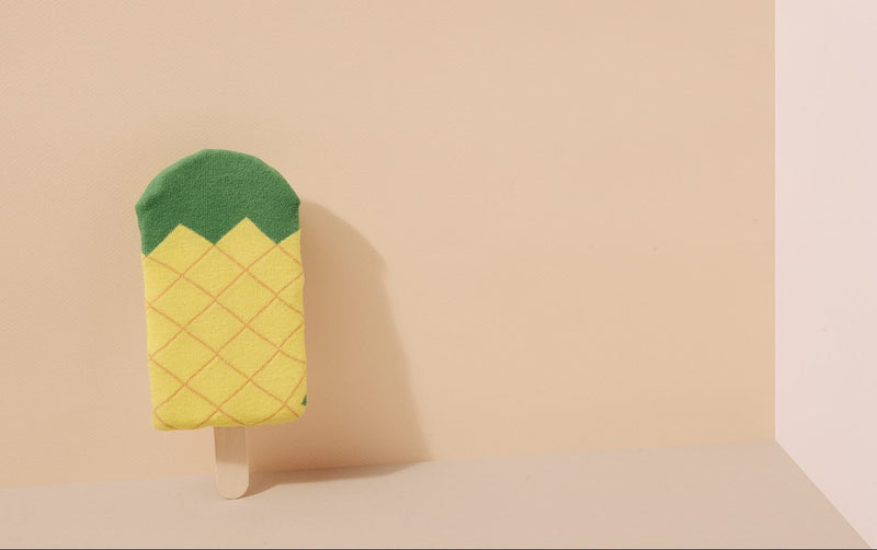 Calzini creativi e divertenti con ghiaccioli, anguria e ananas - Gufetto Brand 