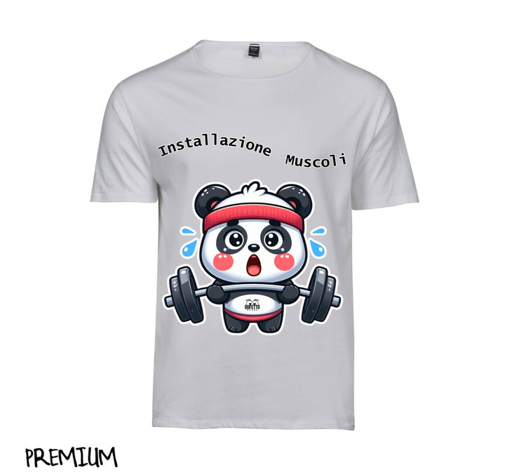 T-shirt Uomo PANDA MUSCOLI ( PA489056789 ) - Gufetto Brand 