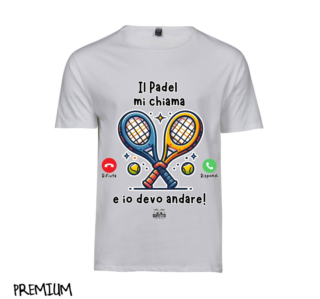 T-shirt Uomo CHIAMATA PADEL ( CP64869267194657 ) - Gufetto Brand 