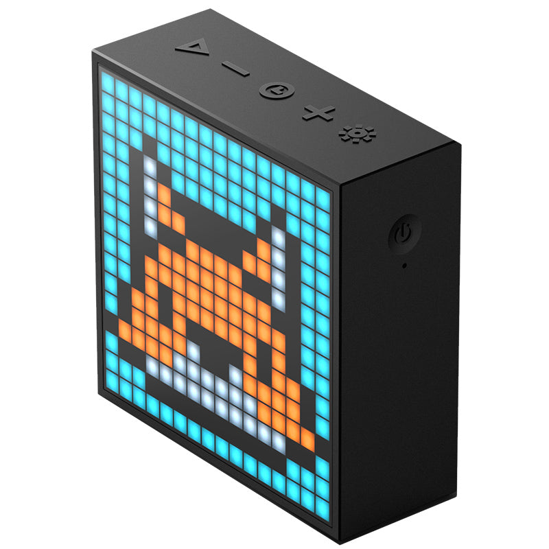 Altoparlante portatile Bluetooth con display LED programmabile per sveglia e orologio per la creazione di Pixel Art, regalo unico - Gufetto Brand 