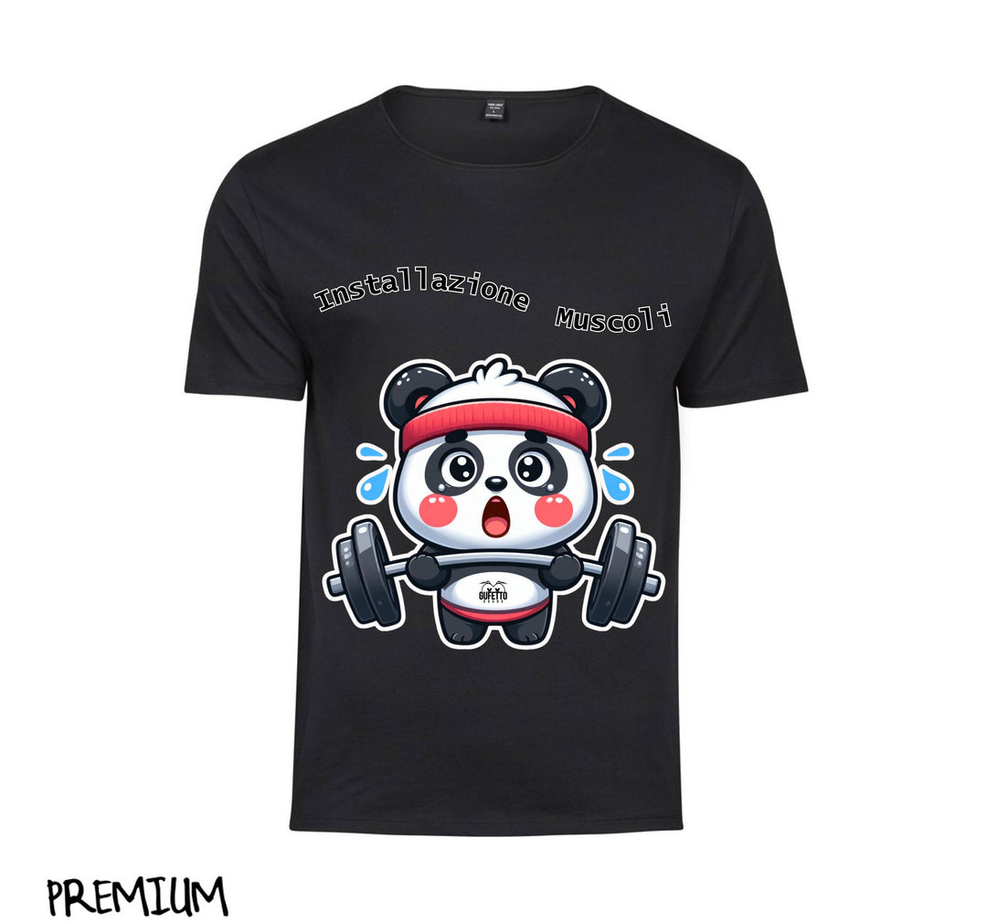 T-shirt Uomo PANDA MUSCOLI ( PA489056789 ) - Gufetto Brand 