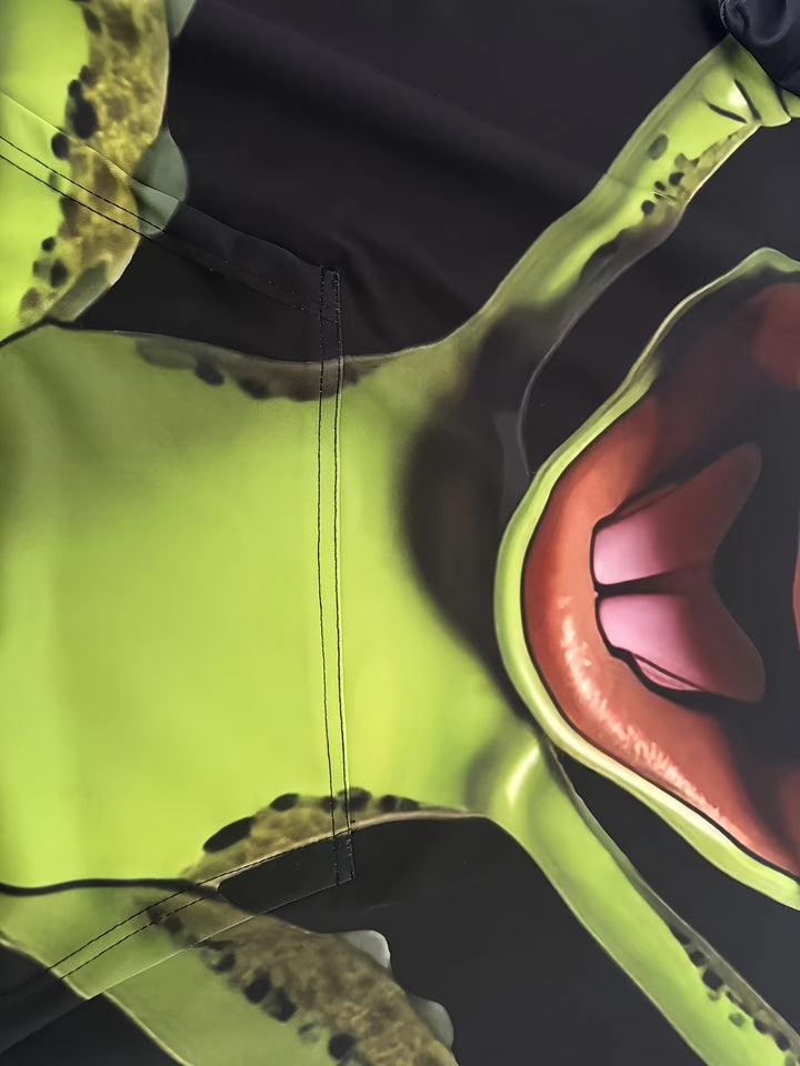 Men's 3D Frog Print Hoodie - Casual & Sporty, Breathable Polyester, Long Sleeve Pullover for Spring & Fall - Gufetto Brand 