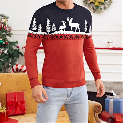 Maglione natalizio da uomo con piccolo cervo - Gufetto Brand 
