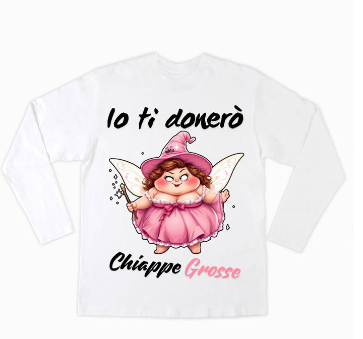 T-shirt Donna Le Fatine Ignoranti CHIAPPE GROSSE ( CG7098452 ) - Gufetto Brand 