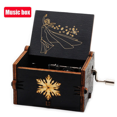 Carillon in legno nero a manovella Zelda Musica Regalo di Natale Ragazzo/Ragazza Regalo di compleanno - Gufetto Brand 