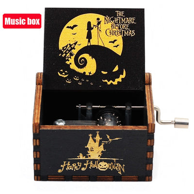 Carillon in legno nero a manovella Zelda Musica Regalo di Natale Ragazzo/Ragazza Regalo di compleanno - Gufetto Brand 