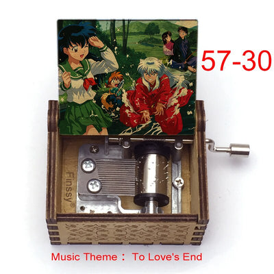 Carillon Tema musicale alla fine dell'amore anime inuyasha KAGOME Kikyo Sesshomaru Stampa carillon in legno bambini ragazzi ragazze regalo Caixa De Musica