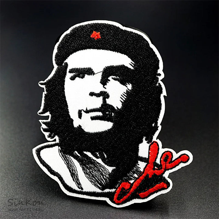 Che Guevara (Size:8.0X9.3cm) DIY Cloth Badges Patch Embroidered Applique Sewing Label Clothes Stickers Apparel Ornament - Gufetto Brand 
