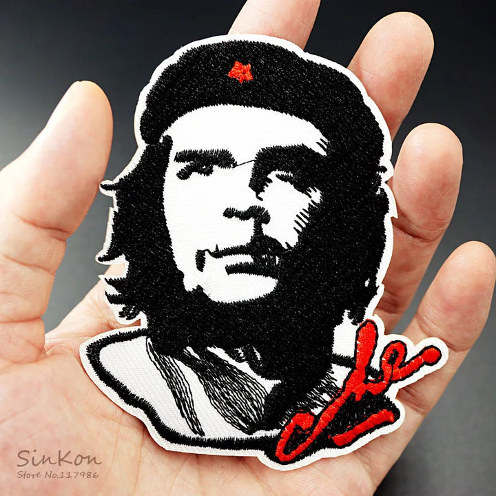 Che Guevara (Size:8.0X9.3cm) DIY Cloth Badges Patch Embroidered Applique Sewing Label Clothes Stickers Apparel Ornament - Gufetto Brand 