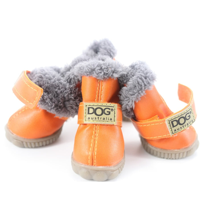 Scarpe per cani da compagnia invernali super calde 4 pezzi / set stivali per cani in cotone antiscivolo scarpe XS XXL per cani di piccola taglia prodotto per animali domestici Chihuahua impermeabile - Gufetto Brand 