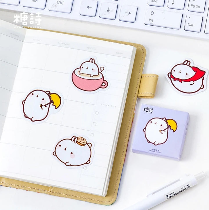 45 Pcs/box Rabbit Vacation Mini Paper Sticker Decoration Diy Scrapbooking Diary Label Stickers Stationery Shcool Office Supply - Gufetto Brand 