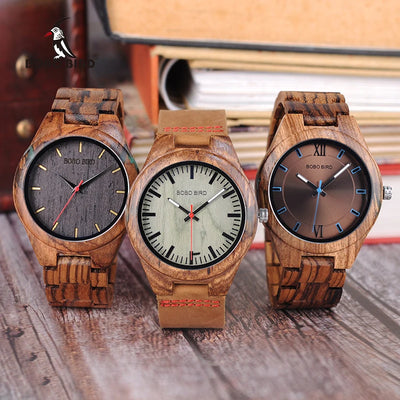 BOBO BIRD Wood Watch Men relogio masculino Special Design Timepieces Quartz Watches in Wooden Gifts Box Customized DROP SHIPPING - Gufetto Brand 