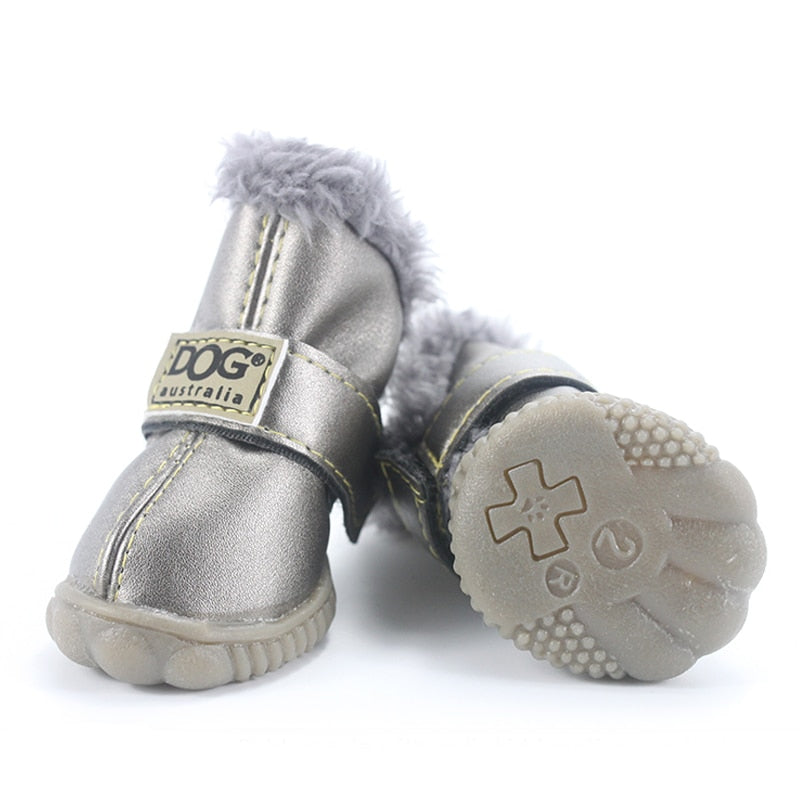 Scarpe per cani da compagnia invernali super calde 4 pezzi / set stivali per cani in cotone antiscivolo scarpe XS XXL per cani di piccola taglia prodotto per animali domestici Chihuahua impermeabile - Gufetto Brand 