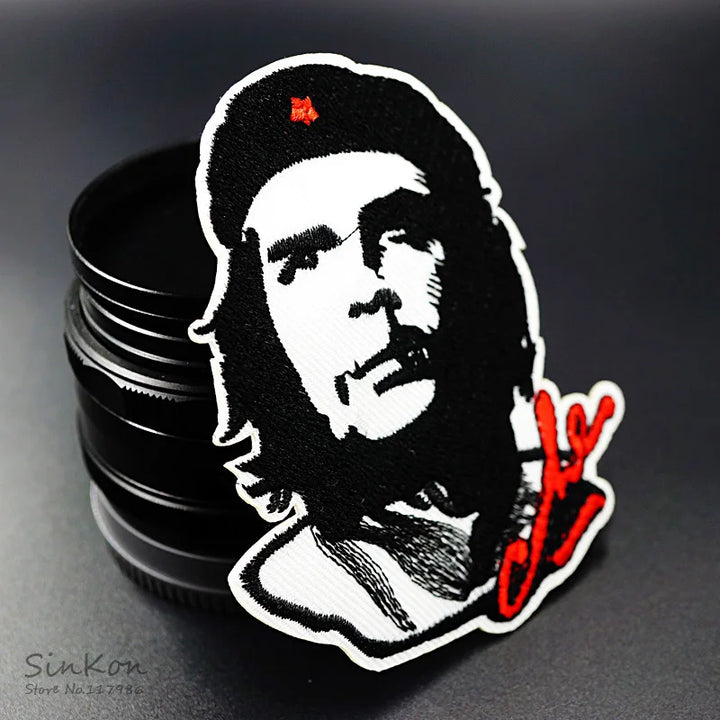 Che Guevara (Size:8.0X9.3cm) DIY Cloth Badges Patch Embroidered Applique Sewing Label Clothes Stickers Apparel Ornament - Gufetto Brand 