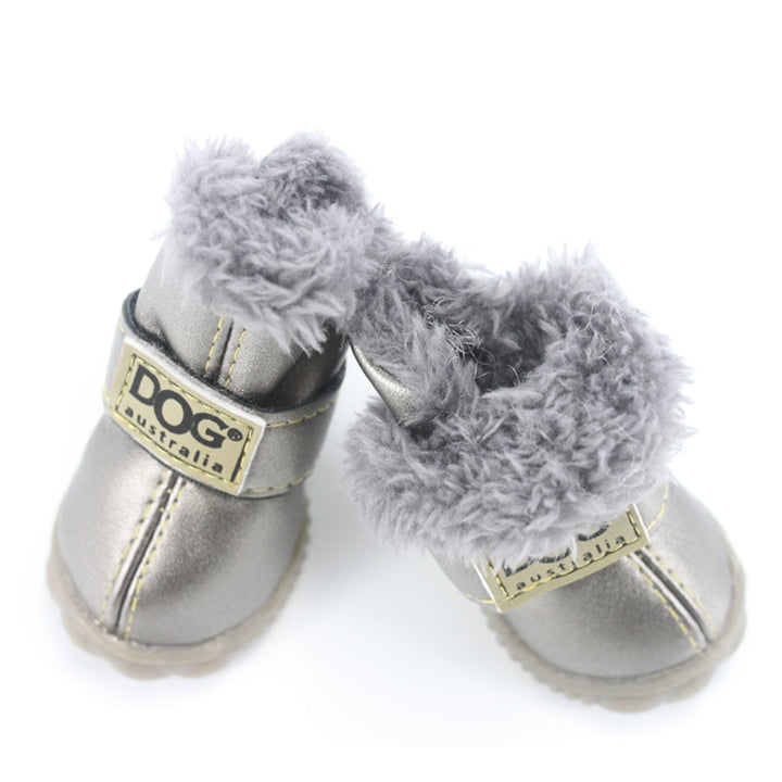 Scarpe per cani da compagnia invernali super calde 4 pezzi / set stivali per cani in cotone antiscivolo scarpe XS XXL per cani di piccola taglia prodotto per animali domestici Chihuahua impermeabile - Gufetto Brand 