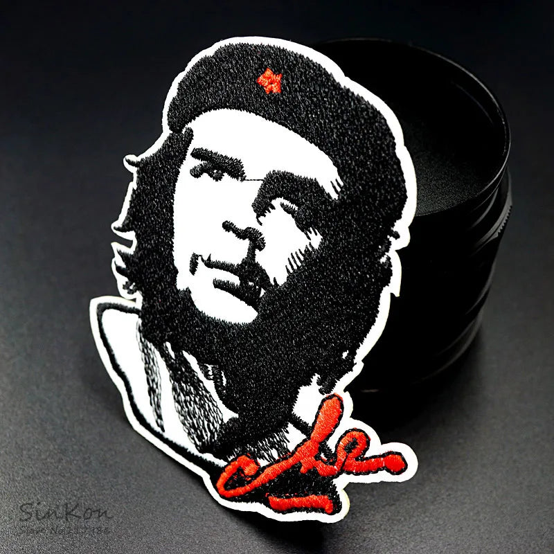 Che Guevara (Size:8.0X9.3cm) DIY Cloth Badges Patch Embroidered Applique Sewing Label Clothes Stickers Apparel Ornament - Gufetto Brand 