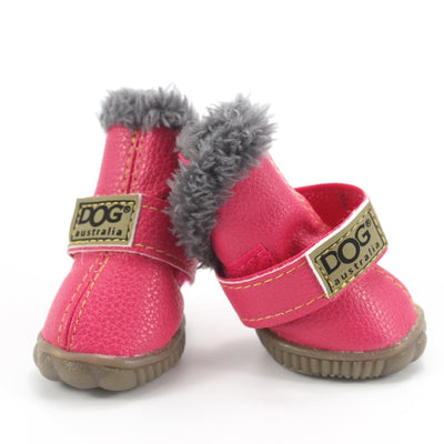 Scarpe per cani da compagnia invernali super calde 4 pezzi / set stivali per cani in cotone antiscivolo scarpe XS XXL per cani di piccola taglia prodotto per animali domestici Chihuahua impermeabile - Gufetto Brand 