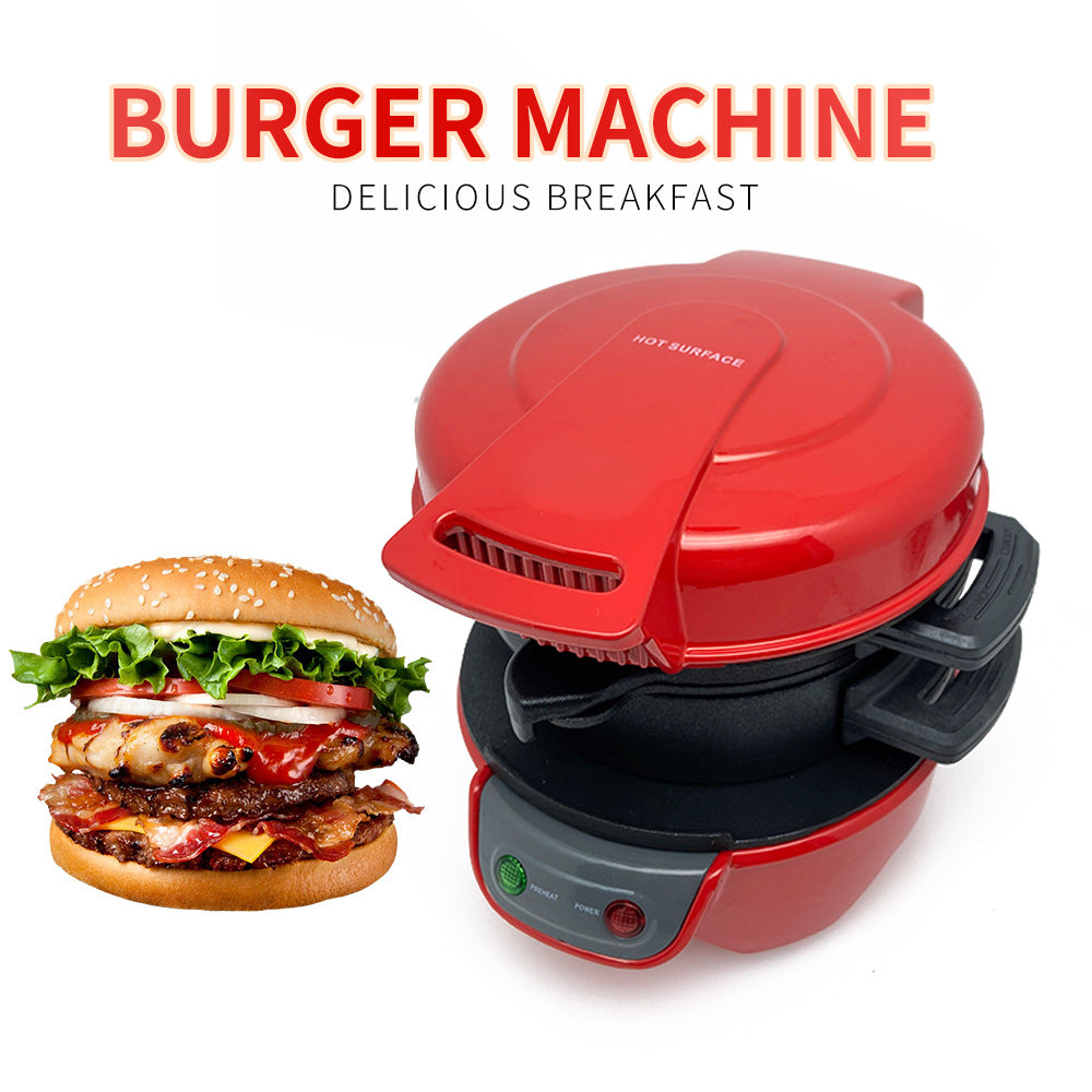 Macchina per la colazione domestica Macchina per panini di Amburgo con macchina per anelli per fornelli per uova Macchina per panini per il pane Macchina per waffle - Gufetto Brand 