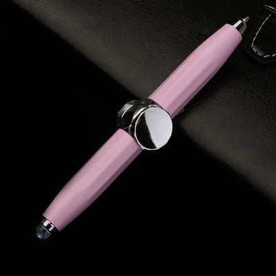 Penna LED multifunzione creativa Spinning Decompression Gyro Penna a sfera in metallo Forniture scolastiche per ufficio di moda Penne da scrittura - Gufetto Brand 
