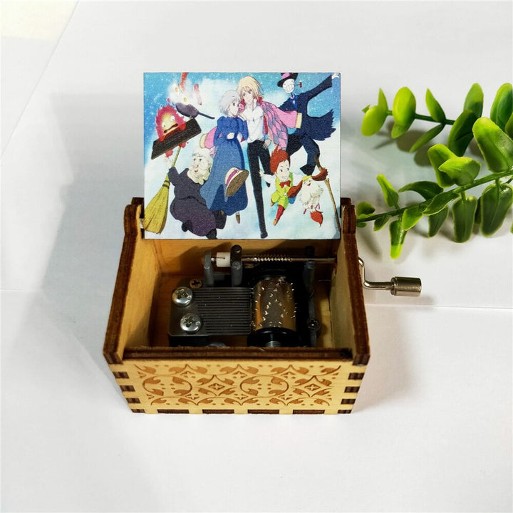 Il castello errante di Howl Carillon Tema anime Musica Merry Go Round of Life Carillon a manovella in legno Regalo di compleanno di Capodanno - Gufetto Brand 
