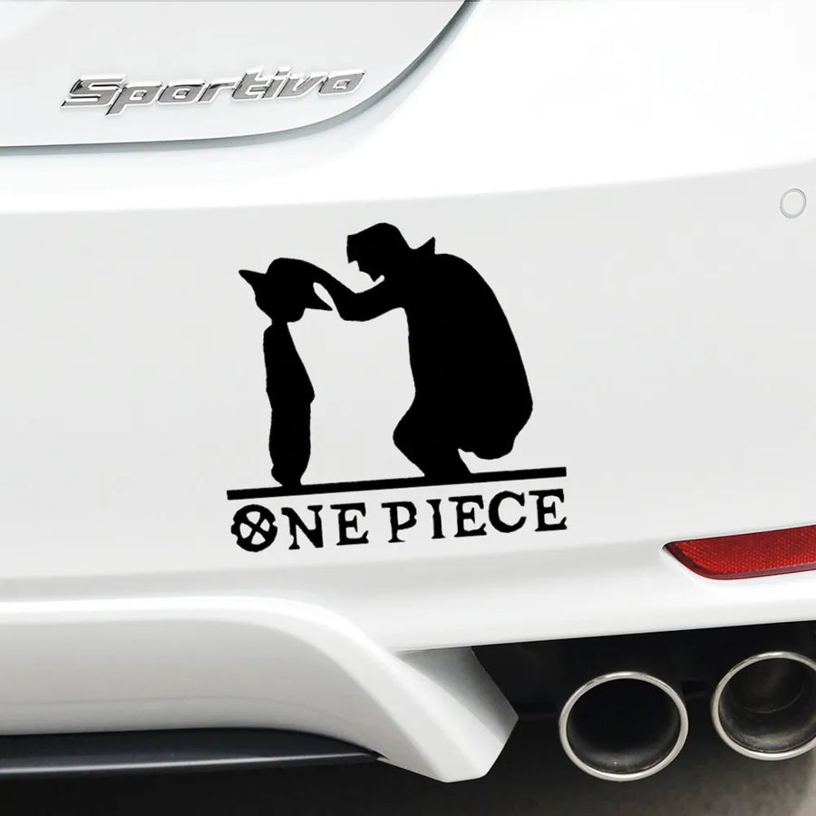 Car Stickers Luffy Pirates Father Son Anime Reflective Decoration For Windshield Bumper Trunk Motorcycle Laptop Tablet D30 - Gufetto Brand 