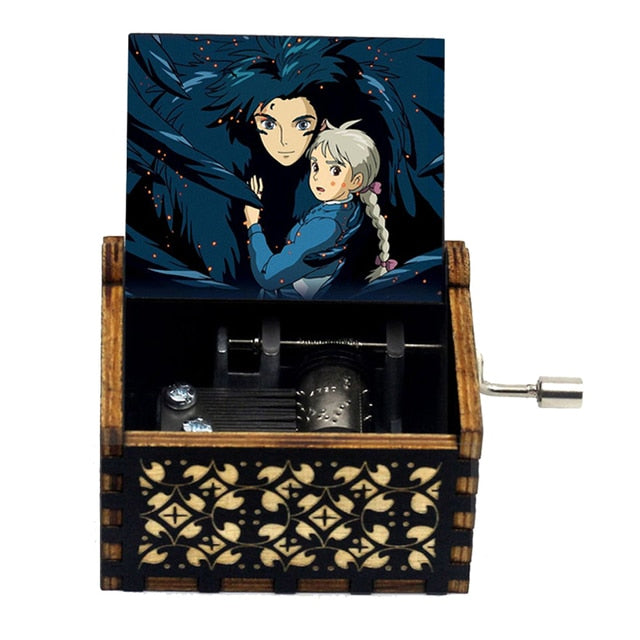 Il castello errante di Howl Carillon Tema anime Musica Merry Go Round of Life Carillon a manovella in legno Regalo di compleanno di Capodanno - Gufetto Brand 