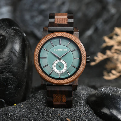 Wood Watch BOBOBIRD Top New Men's Quartz Wristwatch Fashion Business Clock Engraved Watches Custom Logo Great Birthday Gift Box - Gufetto Brand 