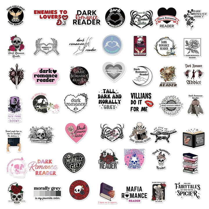 10/30/50PCS Cool Dark Romance Reader Stickers For Scrapbook Phone Skateboard Guitar DIY Decoration Waterproof Graffiti Decal Toy - Gufetto Brand 