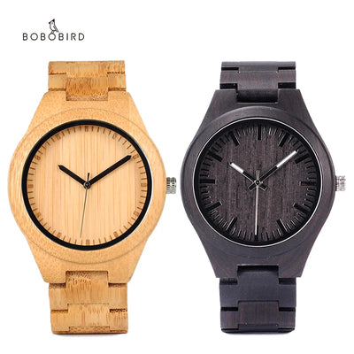 BOBO BIRD All Wood Watch for Men Simple Causa Japan MIYOTA Quartz Watches Engraved Custom Gift for Holiday Anniversary Christmas - Gufetto Brand 