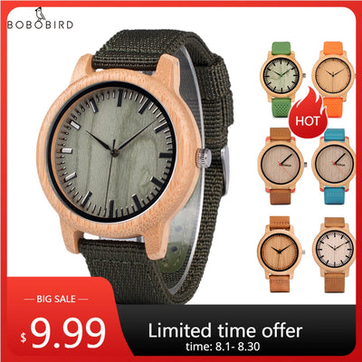 BOBO BIRD Wood Watch for Men and Women Unisex Lightweight Handcrafted Wooden Watches Limited Time Offer Customized - Gufetto Brand 