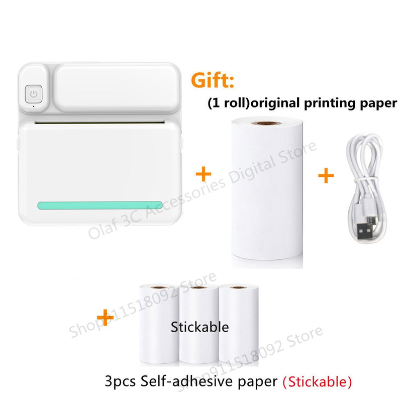 Etichettatrice con nastro adesivo stampante portatile senza fili Bluetooth  con mini adesivi carini compatibile con iOS