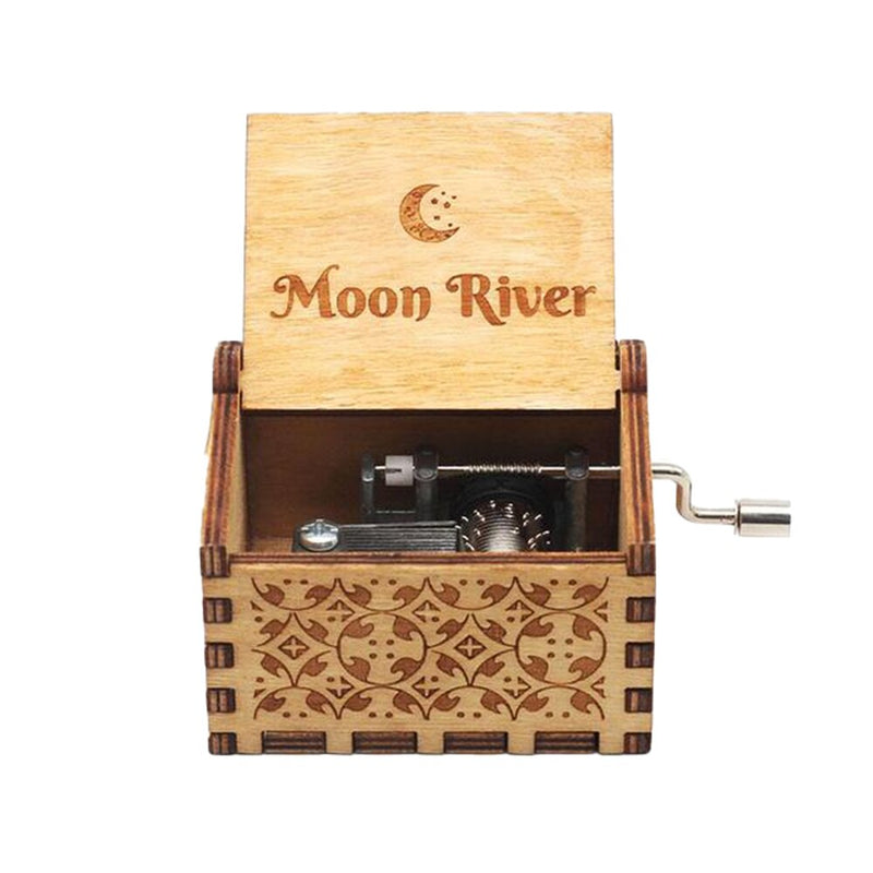 Carillon a manovella in legno inciso Buon compleanno Anime Demon Slayer Tu sei il mio sole Volami sulla luna Regali per la moglie - Gufetto Brand 