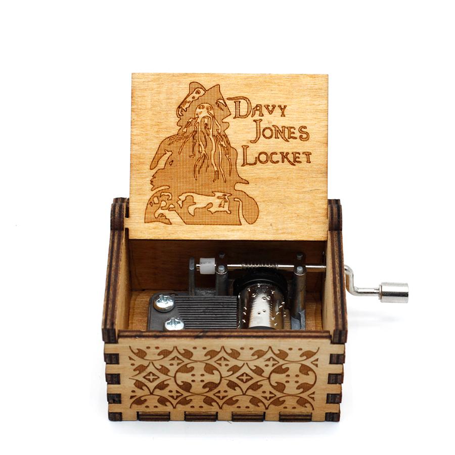 Carillon in legno fatto a mano Jack Sparrow dai pirati dei Caraibi suona melodia Davy Jones Sailor Moon carillon regalo - Gufetto Brand 