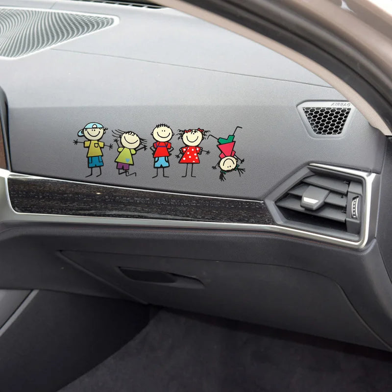 Happy Family Car Sticker Children Play Decals Car Body Styling Cartoon Vinyl Decal Funny Decoration Auto Stickers Accessories - Gufetto Brand 