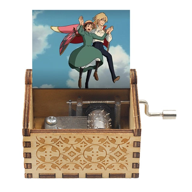 Il castello errante di Howl Carillon Tema anime Musica Merry Go Round of Life Carillon a manovella in legno Regalo di compleanno di Capodanno - Gufetto Brand 
