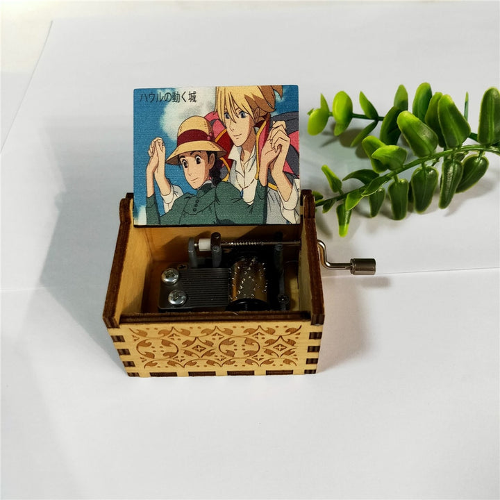 Il castello errante di Howl Carillon Tema anime Musica Merry Go Round of Life Carillon a manovella in legno Regalo di compleanno di Capodanno - Gufetto Brand 