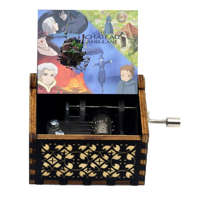 Il castello errante di Howl Carillon Tema anime Musica Merry Go Round of Life Carillon a manovella in legno Regalo di compleanno di Capodanno - Gufetto Brand 