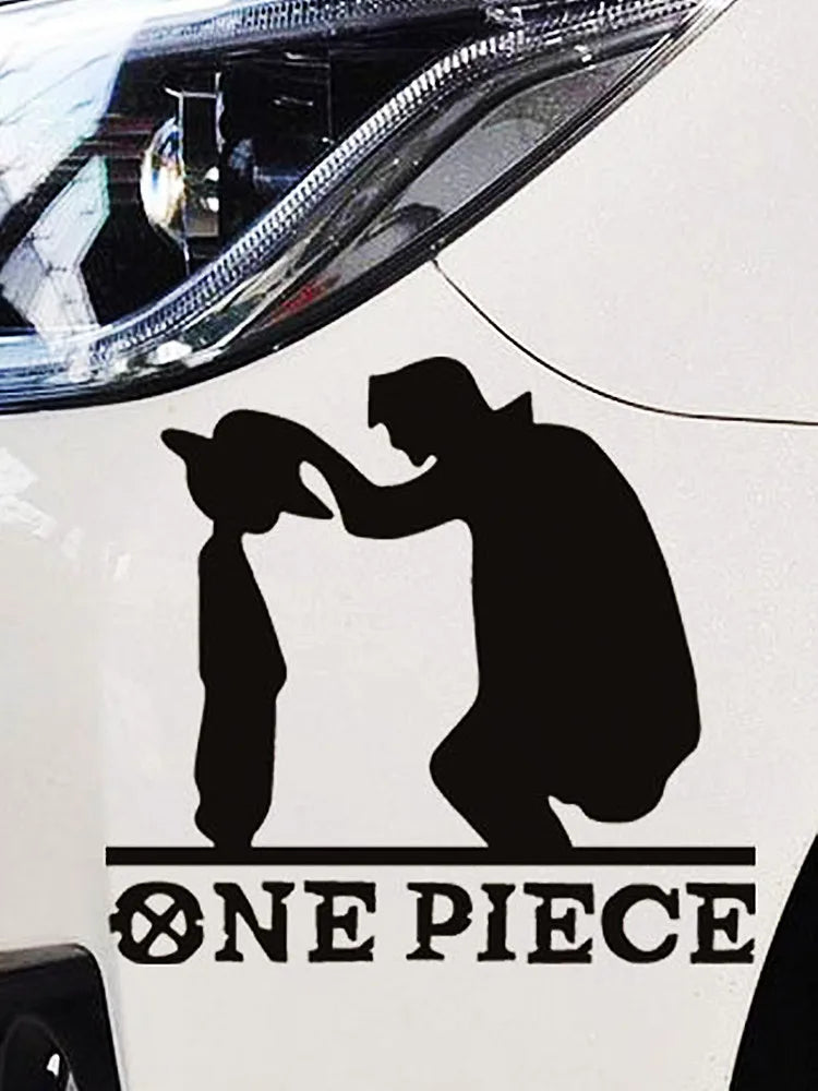Car Stickers Luffy Pirates Father Son Anime Reflective Decoration For Windshield Bumper Trunk Motorcycle Laptop Tablet D30 - Gufetto Brand 