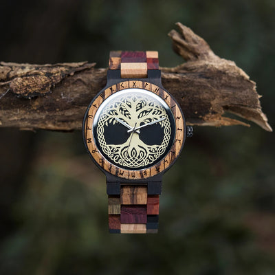 BOBOBIRD Engraved Wooden Watch for Men Customized Wood Wrist Watches for Dad Son Husband Boyfriend Personalized Birthday Gift - Gufetto Brand 