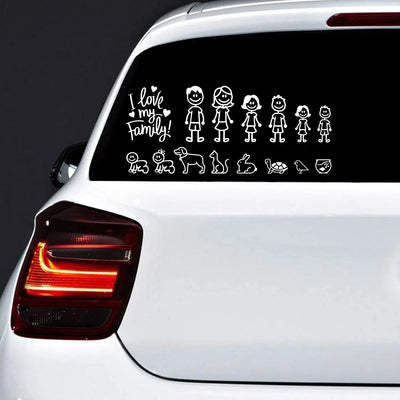 Interesting Family Car Sticker Automobiles Exterior Accessories Vinyl Decals for Bmw Audi Ford Honda Window Toilet Wall - Gufetto Brand 