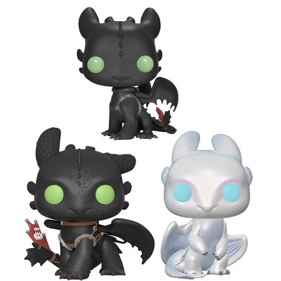 Funko Pop How to Train Toothless #100 #686 Light Fury #687 Your Dragon Action Figure Toys Collection Dolls Gifts for Children - Gufetto Brand 