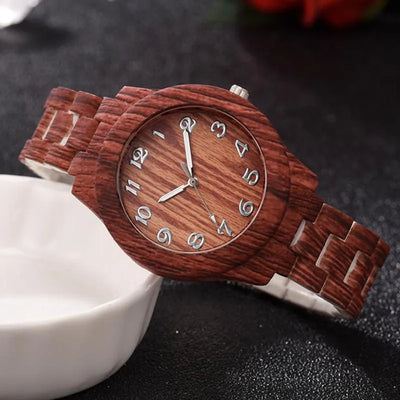 2022 New Fashion Wooden Watch Women's Watches Imitation Wood Leather Band Quartz Wristwatches Ladies Free Shipping Montre Femme - Gufetto Brand 