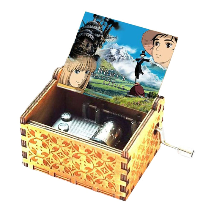 Il castello errante di Howl Carillon Tema anime Musica Merry Go Round of Life Carillon a manovella in legno Regalo di compleanno di Capodanno - Gufetto Brand 