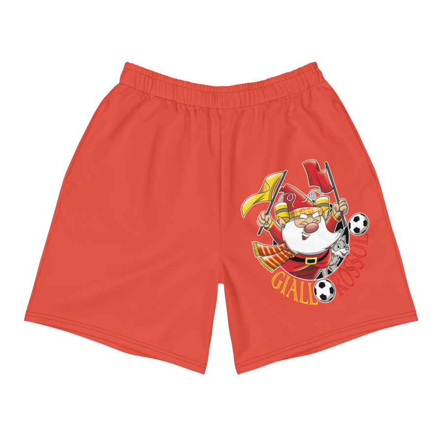 Pantaloncini sportivi in tessuto riciclato GIALLO ROSSOLO - Gufetto Brand 