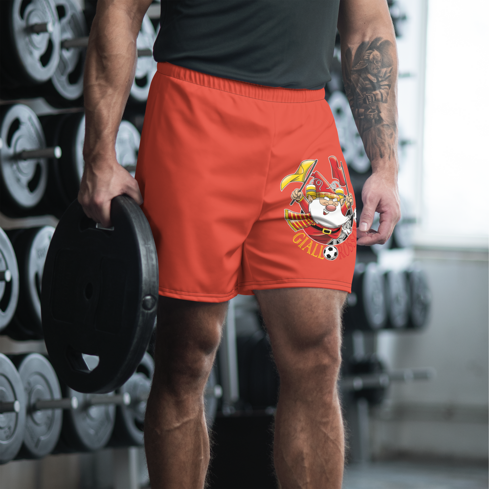 Pantaloncini sportivi in tessuto riciclato GIALLO ROSSOLO - Gufetto Brand 